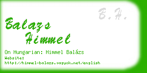 balazs himmel business card
